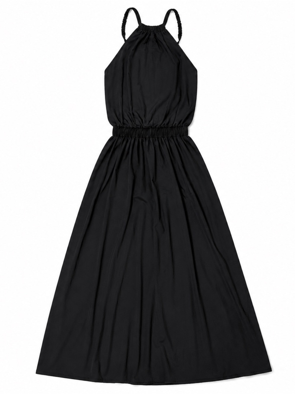 Banana Republic Black Halter-Style Maxi Dress